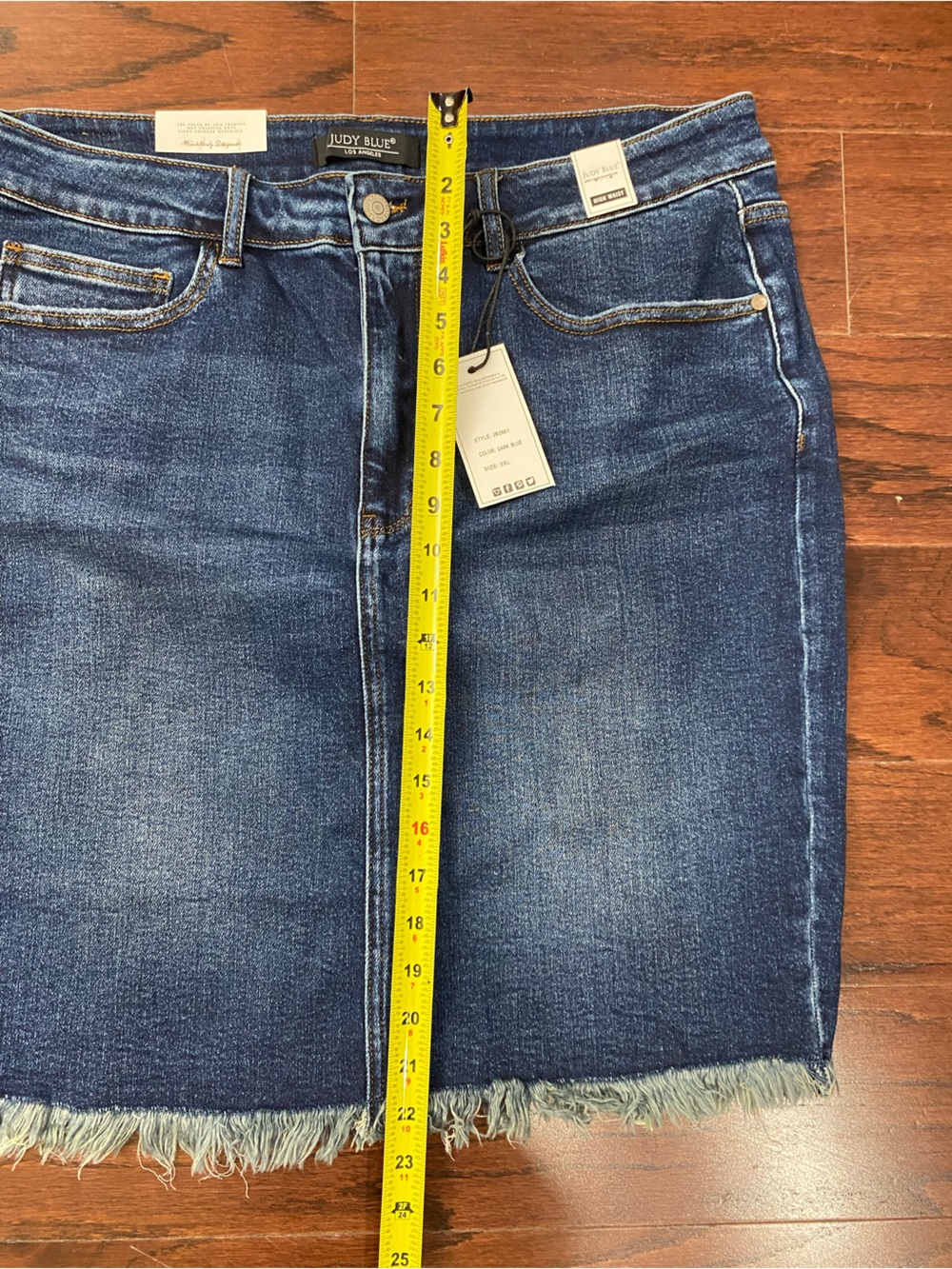 Judy Blue Jean Skirt Frayed NWT Plus size 3X - Picture 4 of 5